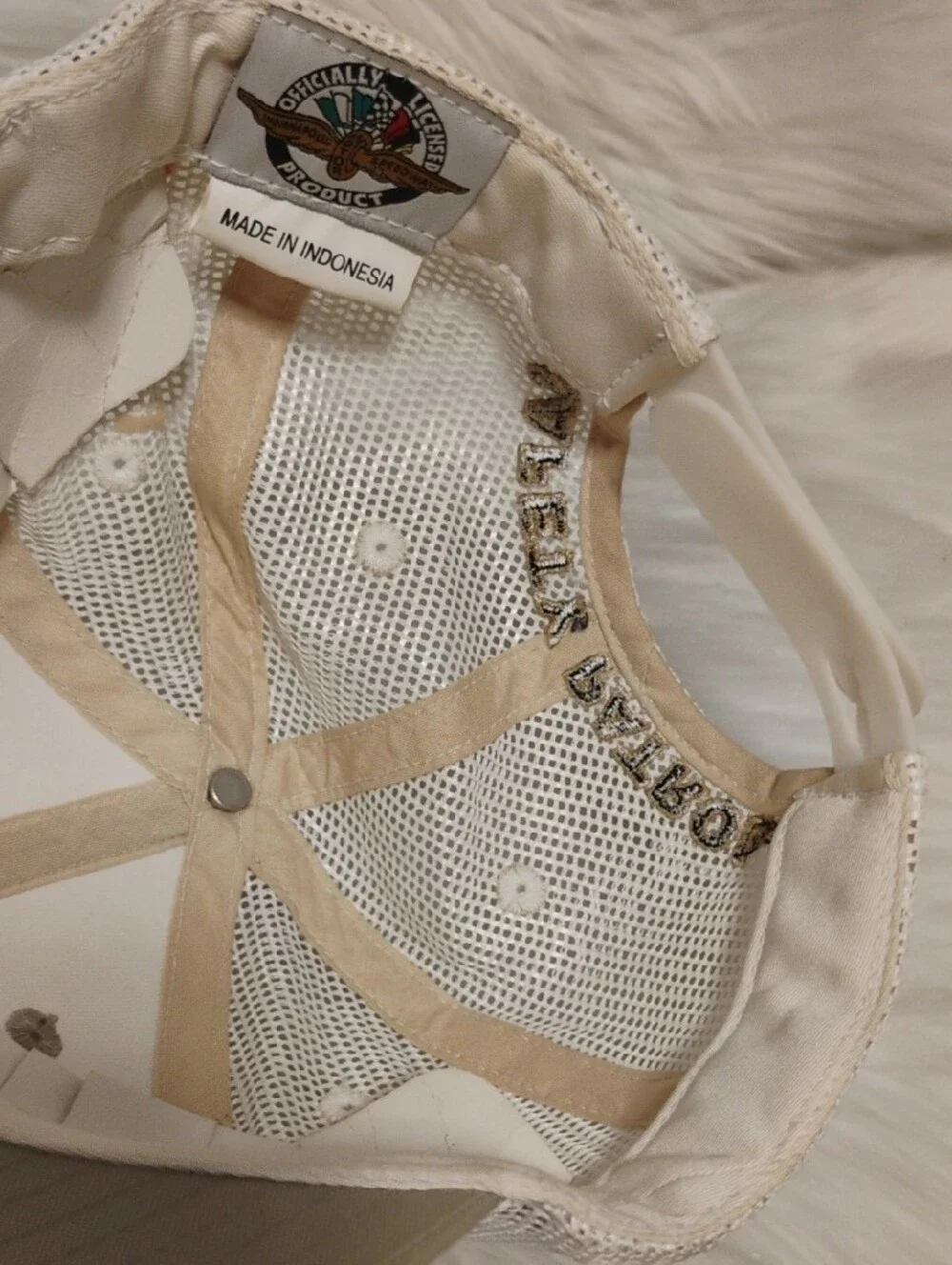 (C-75) Indianapolis Speedway Beige Mesh-Back Hat